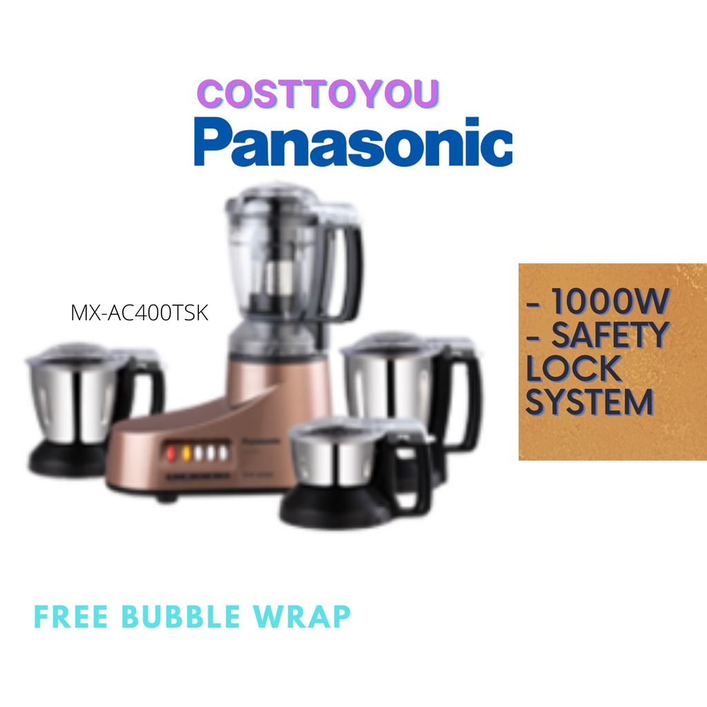 Panasonic mixer grinder and wet grinder MXAC400TSK Shopee Malaysia