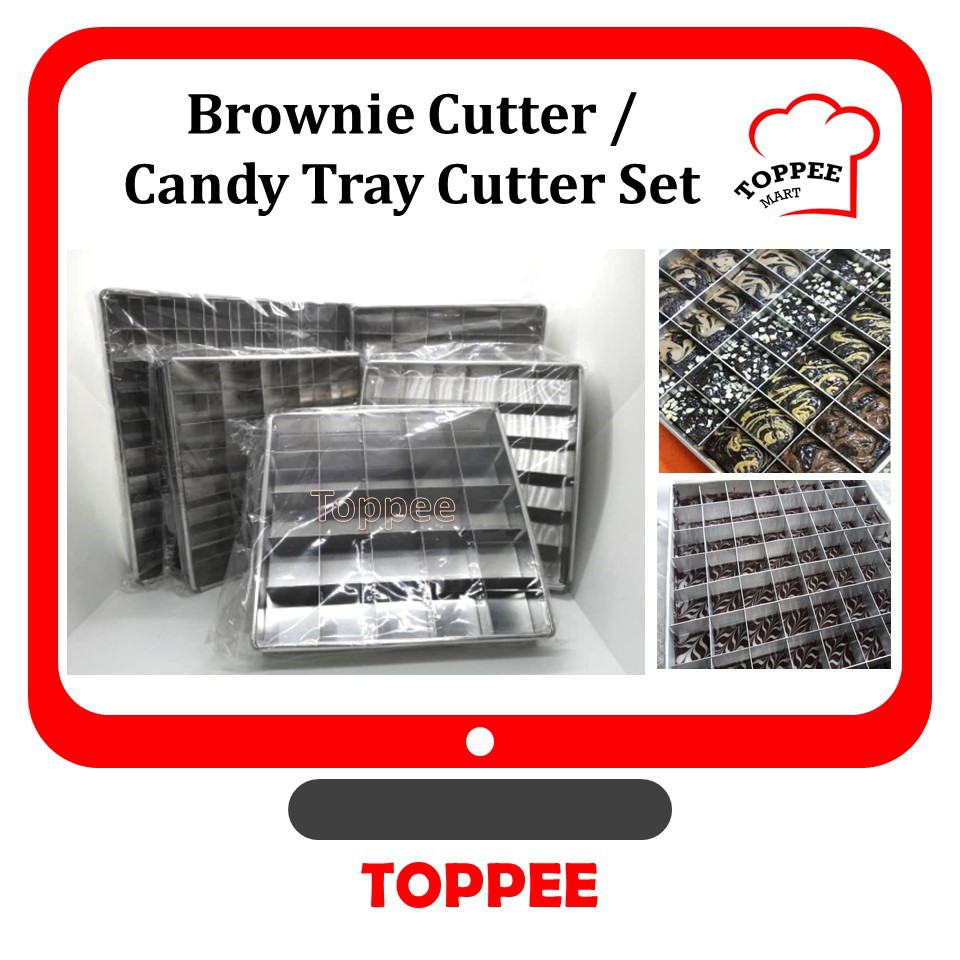[NEW] Brownie Cutter Set SQUARE or Rectangular Acuan Talam Loyang