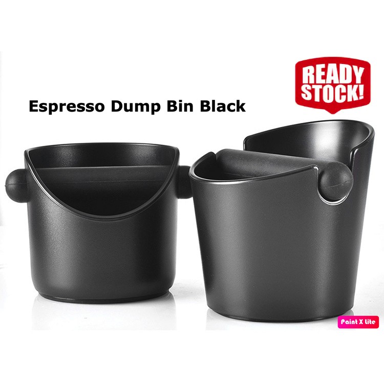 Coffee Grind Knock Box And Espresso Dump Bin Black Powder Residue Trash