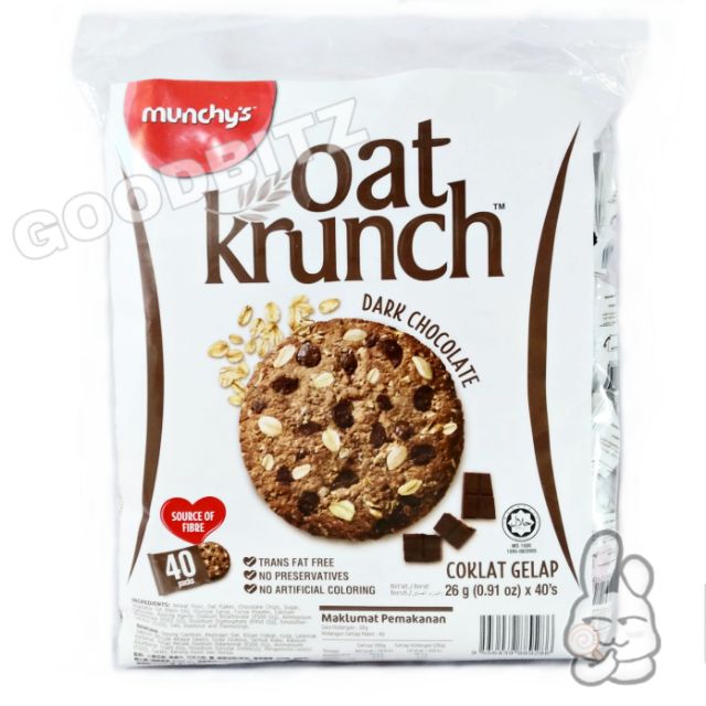 Munchy's Oat Krunch Dark Chocolate 26gX40's | Shopee Malaysia