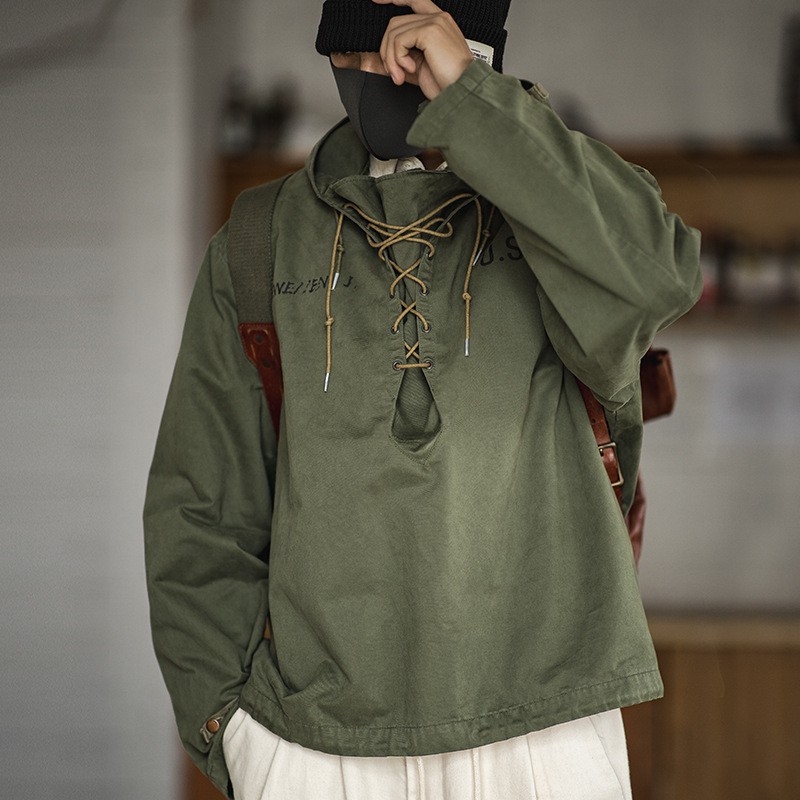 military green hoodie mens