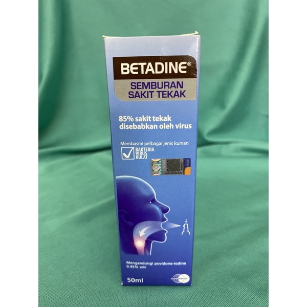 Betadine Sore Throat spray Semburan Tekak 50ml exp 2/2025 Shopee Malaysia