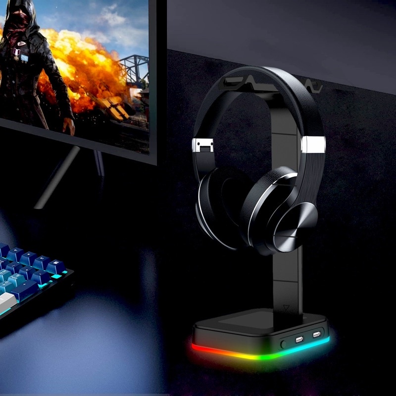 Gaming Headset Stand / Multicolor RGB Light Headset Stand / Headphone Hanger For Display