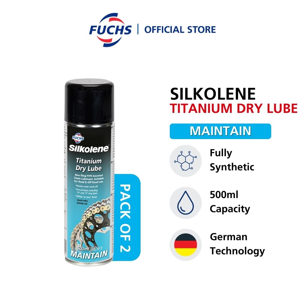 Silkolene Titanium Dry Chain Lube 500ml PTFE & Titanium Dri Gel