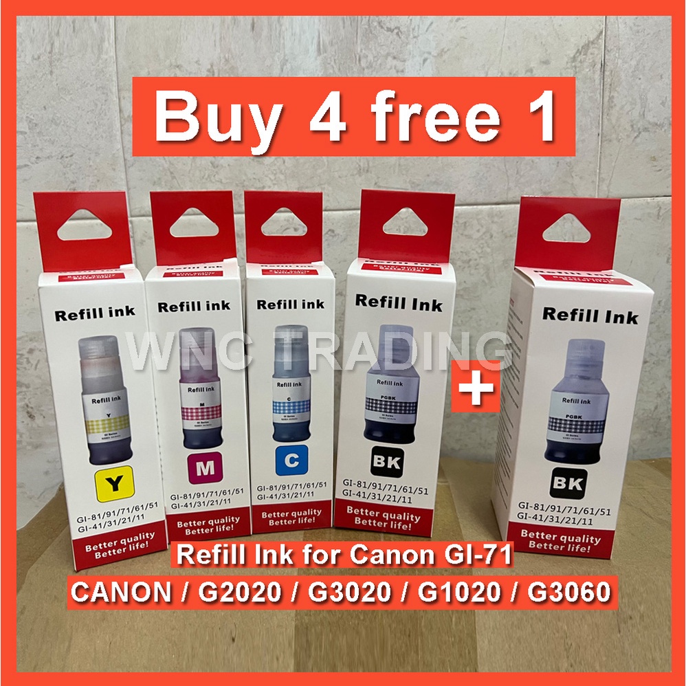 Canon Gi 71 Gi71 Compatible Refill Ink For Pixma G Series Printer G1020 G2020 G3020 5571