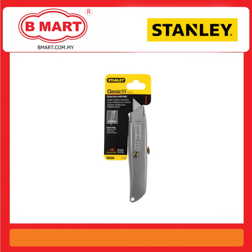 STANLEY CLASSIC 99 RETRACTABLE UTILITY KNIFE 10099 | Shopee Malaysia