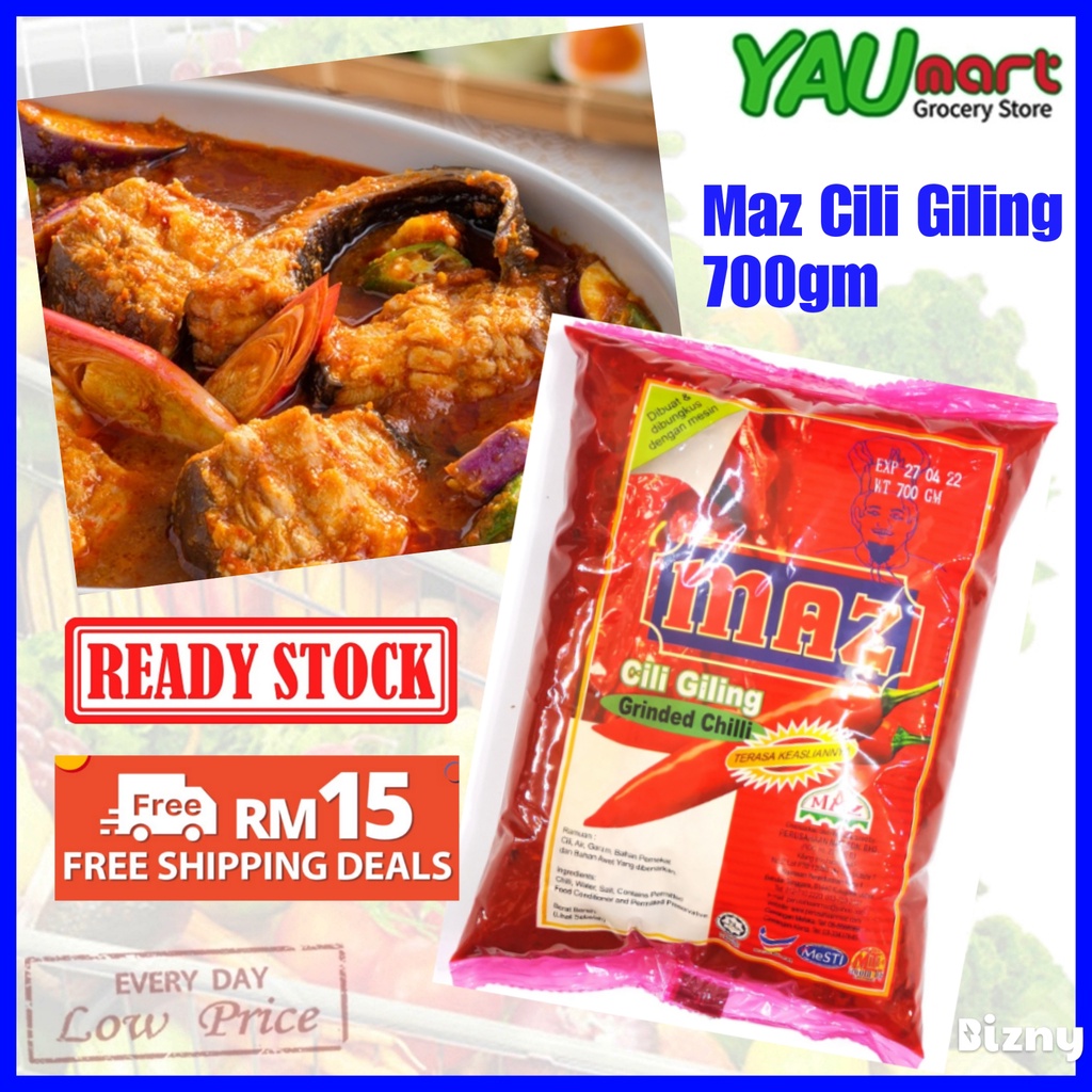 Yau Mart Maz Cili Giling Terengganu Grinded Chilli 700gm 辣椒酱 Shopee Malaysia