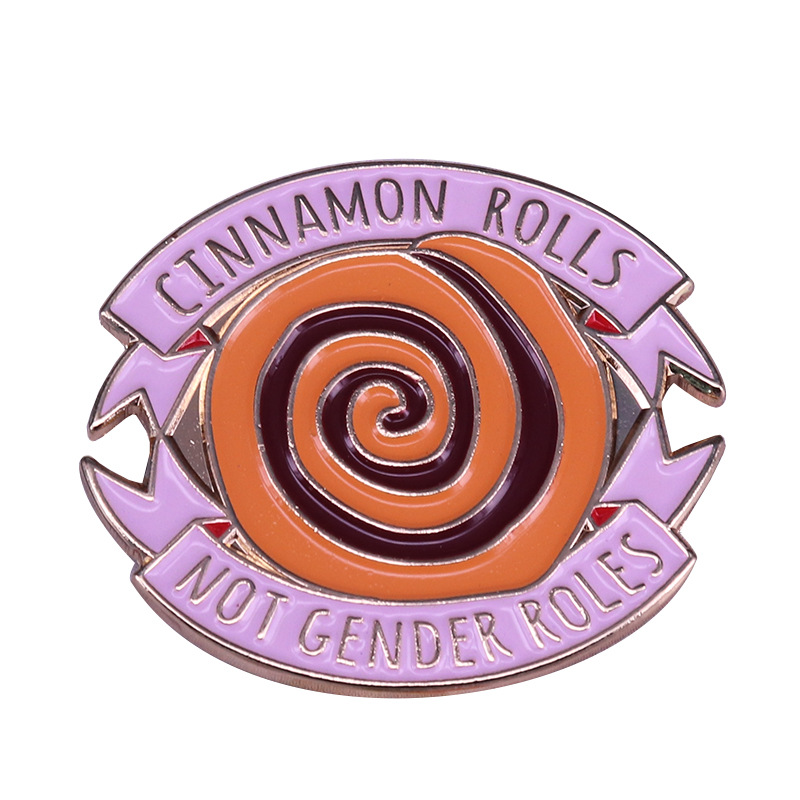 Cinnamon Rolls Enamel Pin feminist laple pin Supporting gender equality brooch badge