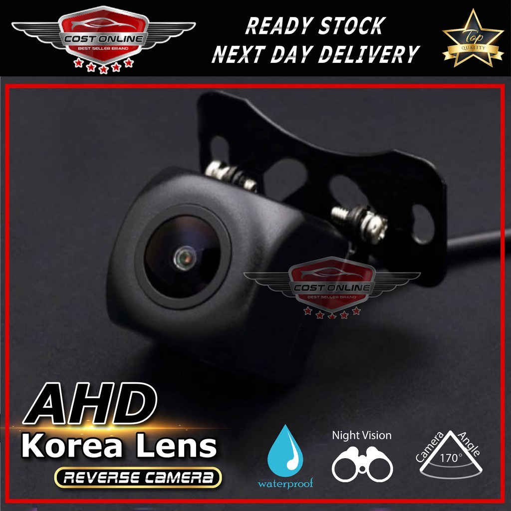 Car Reverse Camera Night Vision AHD Korea Lens 170" Degree Wide Angle Water Proof Rear View Parking Camera Automobile