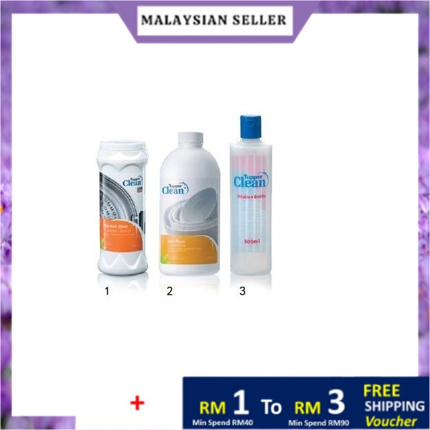 New Tupperware Dish Wash Concentrate (1) 800ml / Dilution Bottle (1) 500ml / Stainless Steel