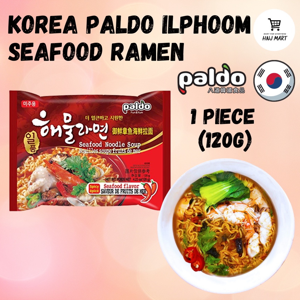 Korea Paldo ILPHOOM Seafood Ramen Paldo Seafood Ramen Spicy Seafood Soup Seafood Noodle Soup