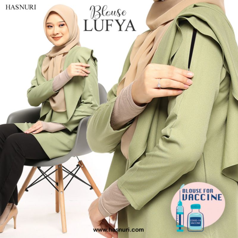 Buy Hasnuri Lufya Blouse Mesra Vaksin Blouse Cucuk Vaksin Baju Vaccine Friendly Blouse Cape Poket Women Top Vaccine Friendly Seetracker Malaysia