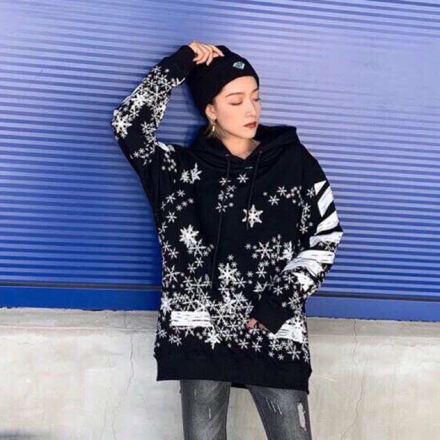 off white snowflake hoodie