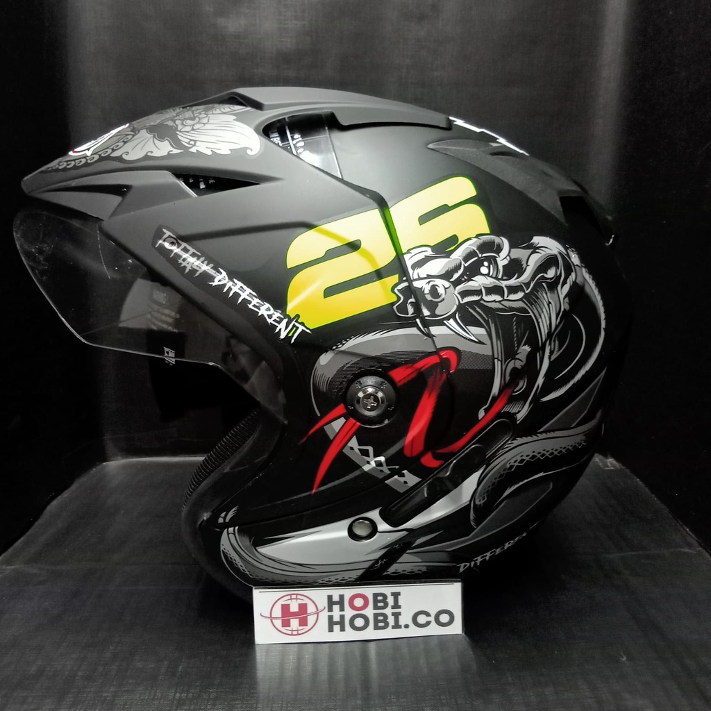 Motorcycle Helmet SNI BXP 2 Glass jp7 (Double visor) 26 Snake Black ...