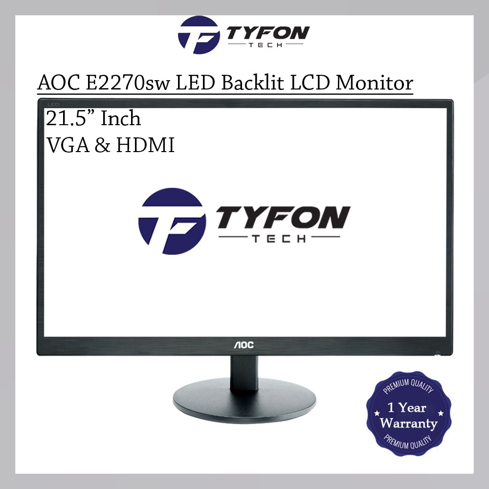 AOC 21.5" Inch WideScreen LED Backlit LCD Monitor E2270sw (Refurbished ...