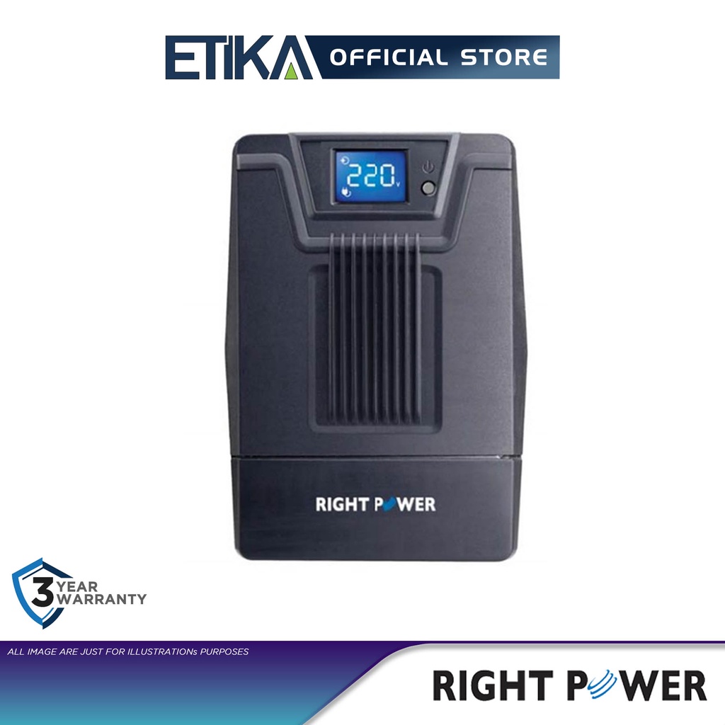 Right Power PowerTank Pro P850T | 850VA Uninterruptible Power Supply UPS with AVR and Surge Protection