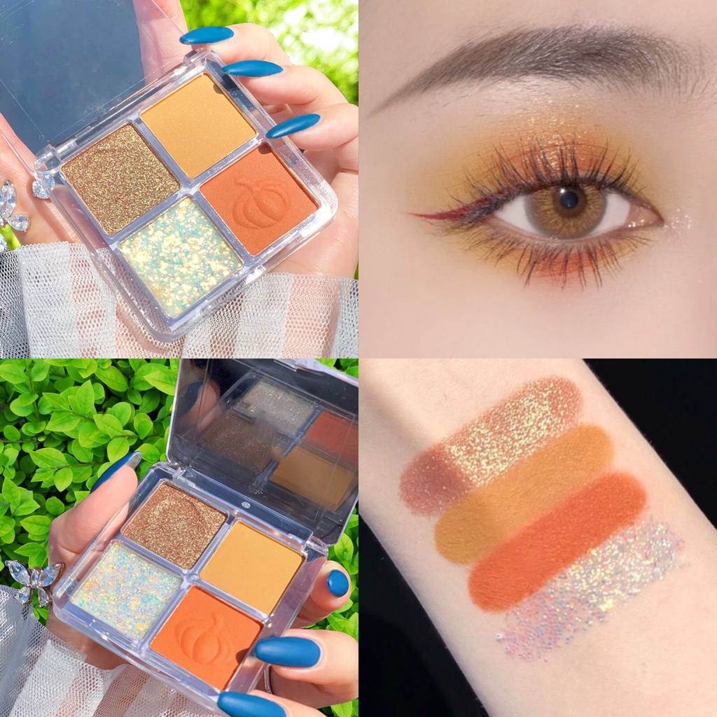 Multi Have Pumpkin eyeshadow palette does not take off makeup matte pearlescent daily waterproof student Quality - Image 2