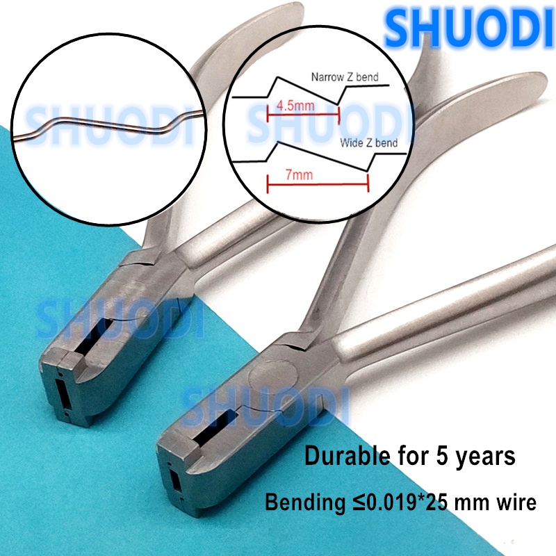 Dental Ortho Z Bent Bending Pliers Zbend Plier wire Bending Forcep Stainless Steel Two Sizes