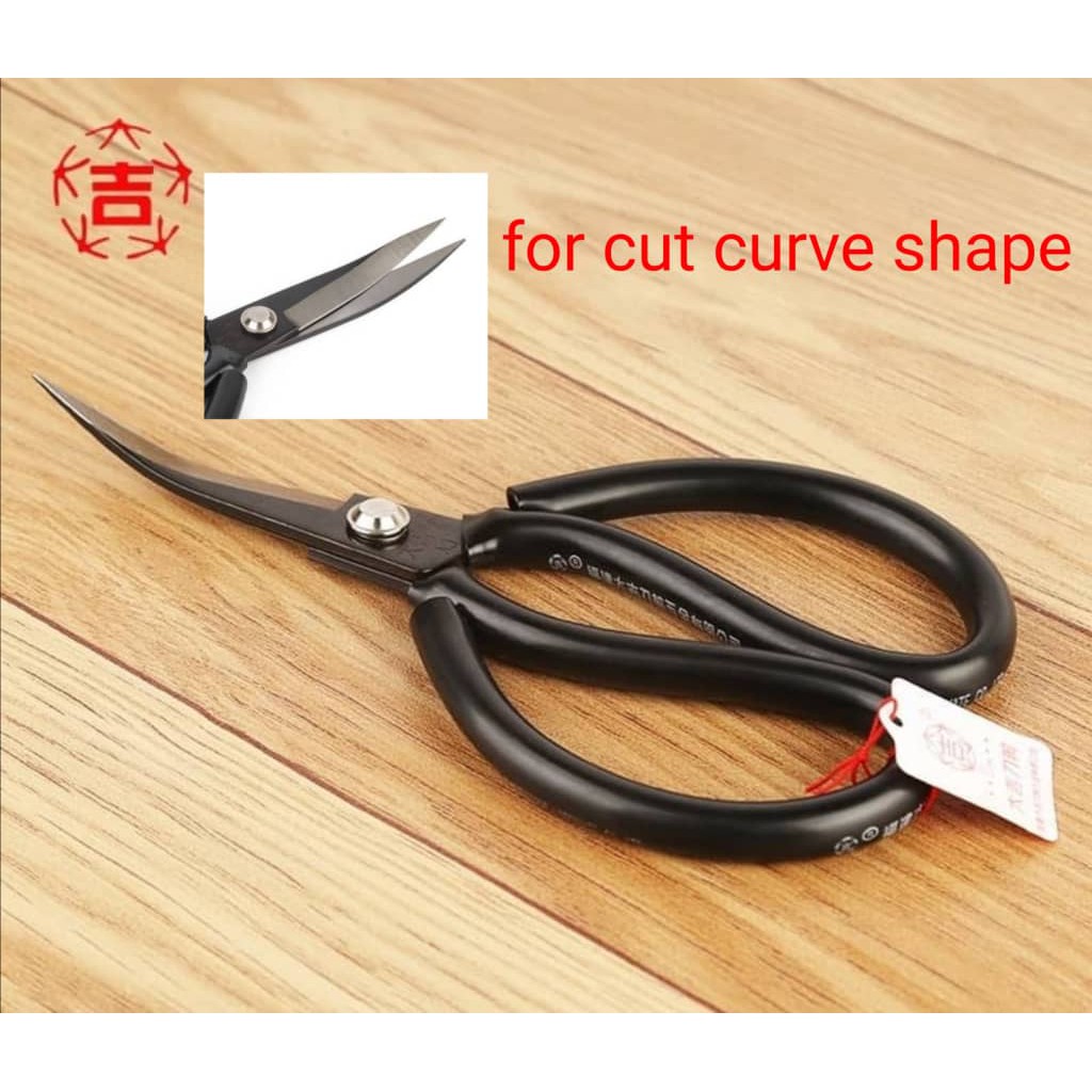 Gunting Lengkung Besar Big Curve Scissors Gunting Sulaman Tajam Dan Tahan Lama Gunting Kain Curve Fabric Scissor