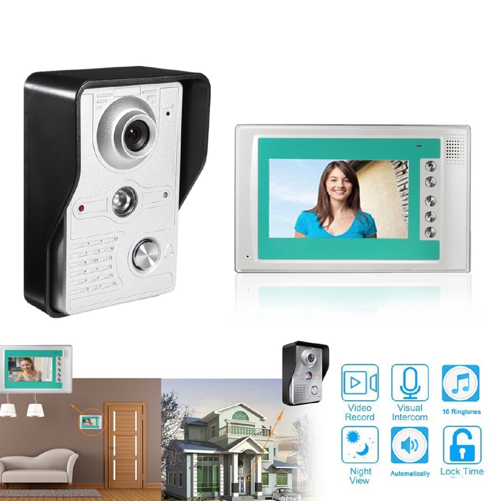 Wire Video Door Phone Doorbell Intercom Camera Monitor Security