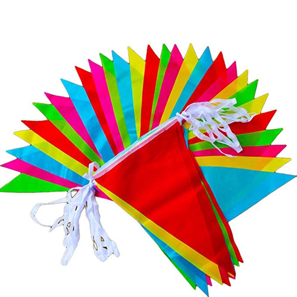 AKINA SAVE 15 Flag 10 meter 20cm x 33cm Nylon Colour Triangle Flag Line Malaysia Banner white cotton line Colour Flag