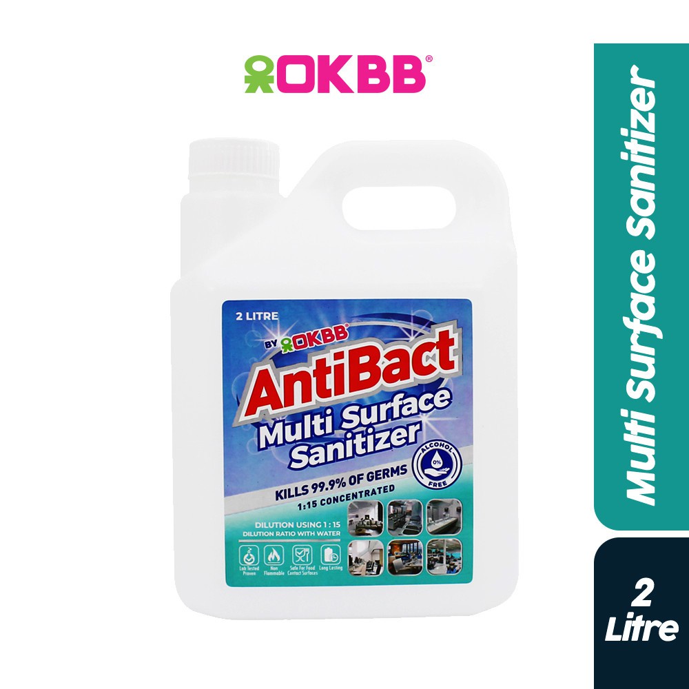 OKBB Multi Surface Sanitizer Fluid ( Concentrate ) 2L Alcohol Free