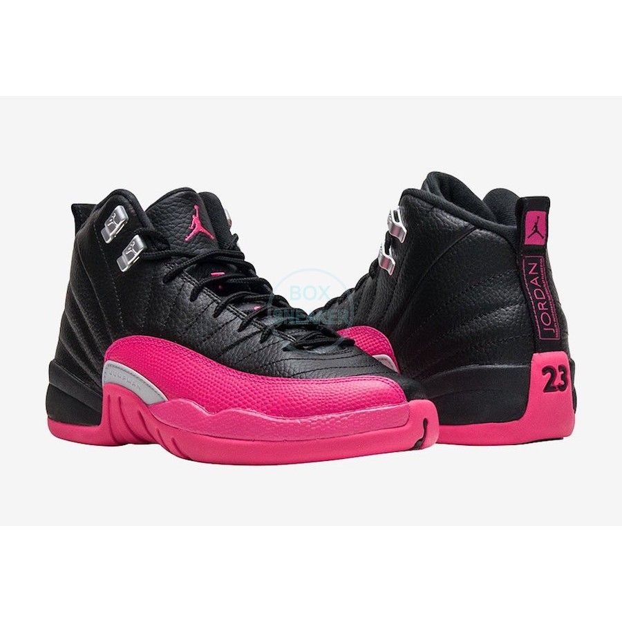 jordan black and pink 12