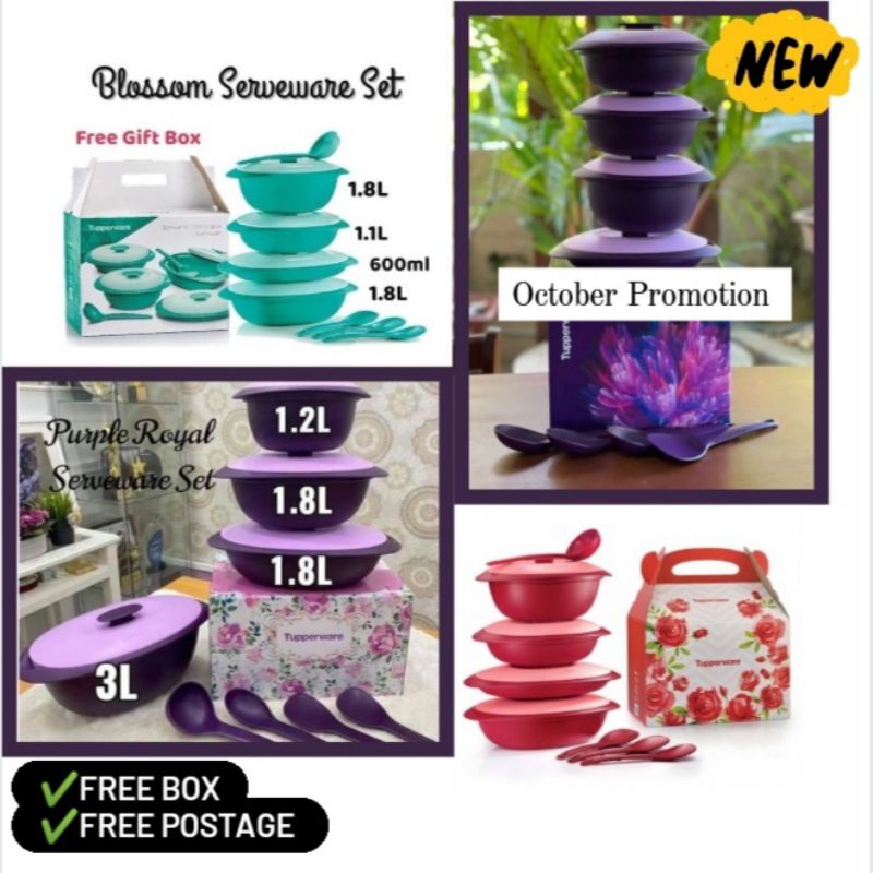 TupperwareServeware Set(Blossom Serveware Set/Petit Royal Serving Set