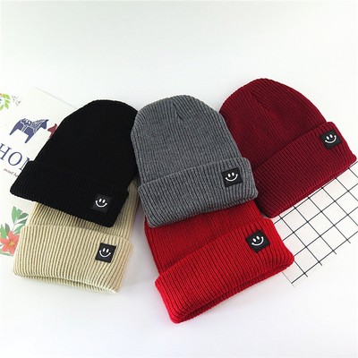 Smile Face Beanie Snow Cap Winter Hat | Shopee Malaysia