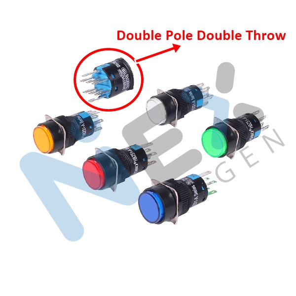 [nexgen] 24v La16 16mm Suis Round Push Button Momentary Button Latch 