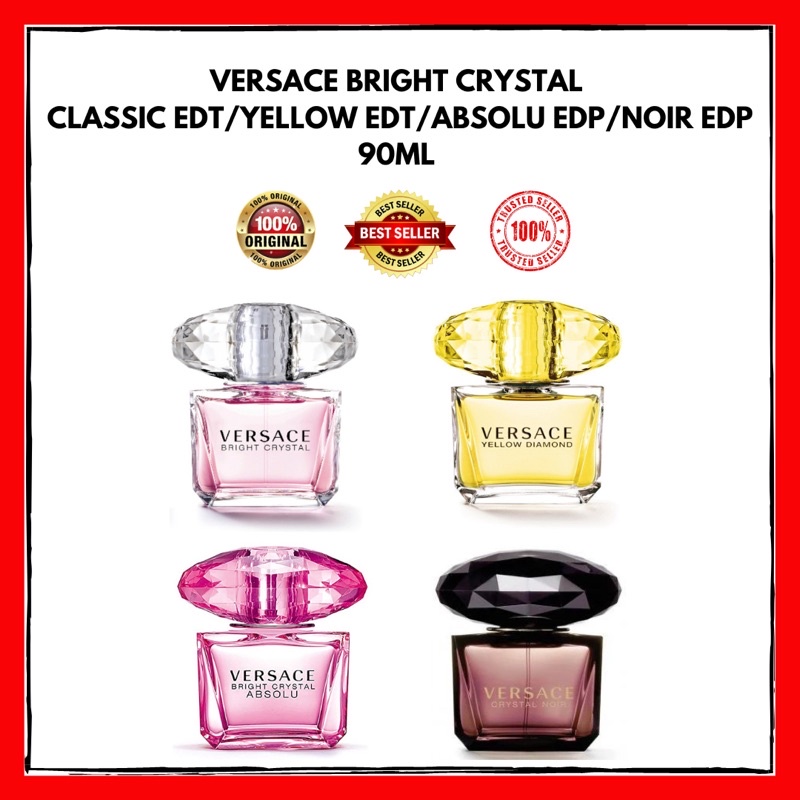 VERSACE BRIGHT CRYSTAL EDT&ABSOLU/YELLOW/NOIR EDP 90ML Shopee Malaysia