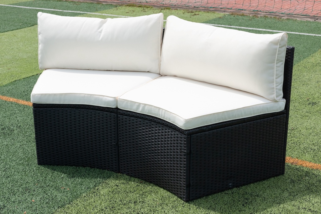 IPRO Outdoor Furniture Rattan Chair Sofa Set Balcony Table Garden 5 ...