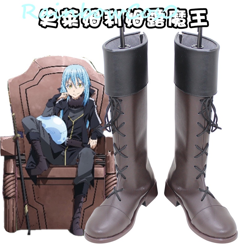 ℡That Time I Got Reincarnated as a Slime Rimuru Tempest Boots Cosplay Shoes Game Anime Carnival Party Halloween RainbowC