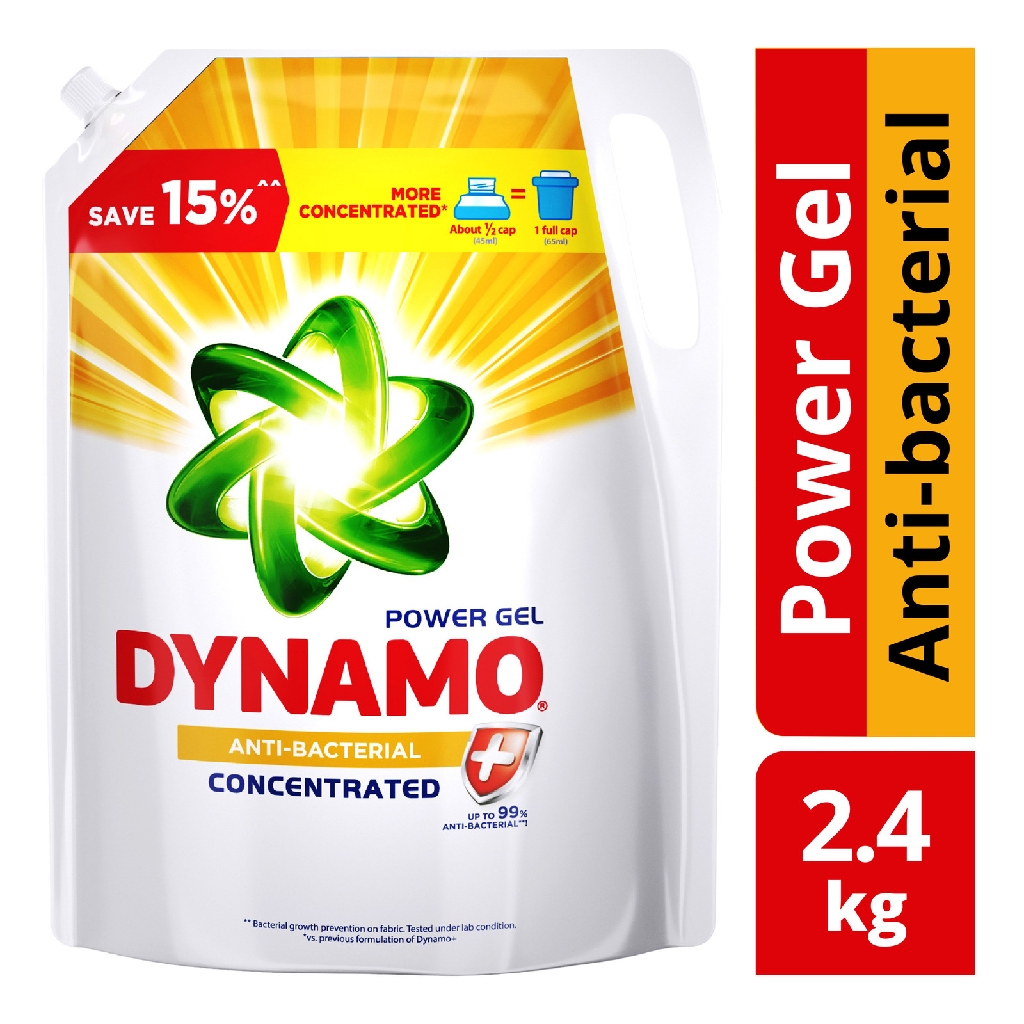 Dynamo Power Gel AntiBacterial Liquid Detergent Refill 2.4kg