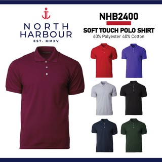 NORTH HARBOUR Unisex Men Women Polo Shirt Soft-Touch Plain Cotton Polyester NHB2400 Group A
