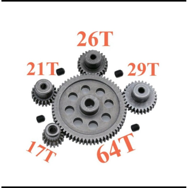 RC Steel Spur Differential Main Gear Motor Pinions Gear Shopee Malaysia