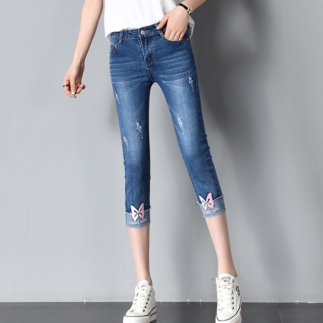 knee length capri jeans