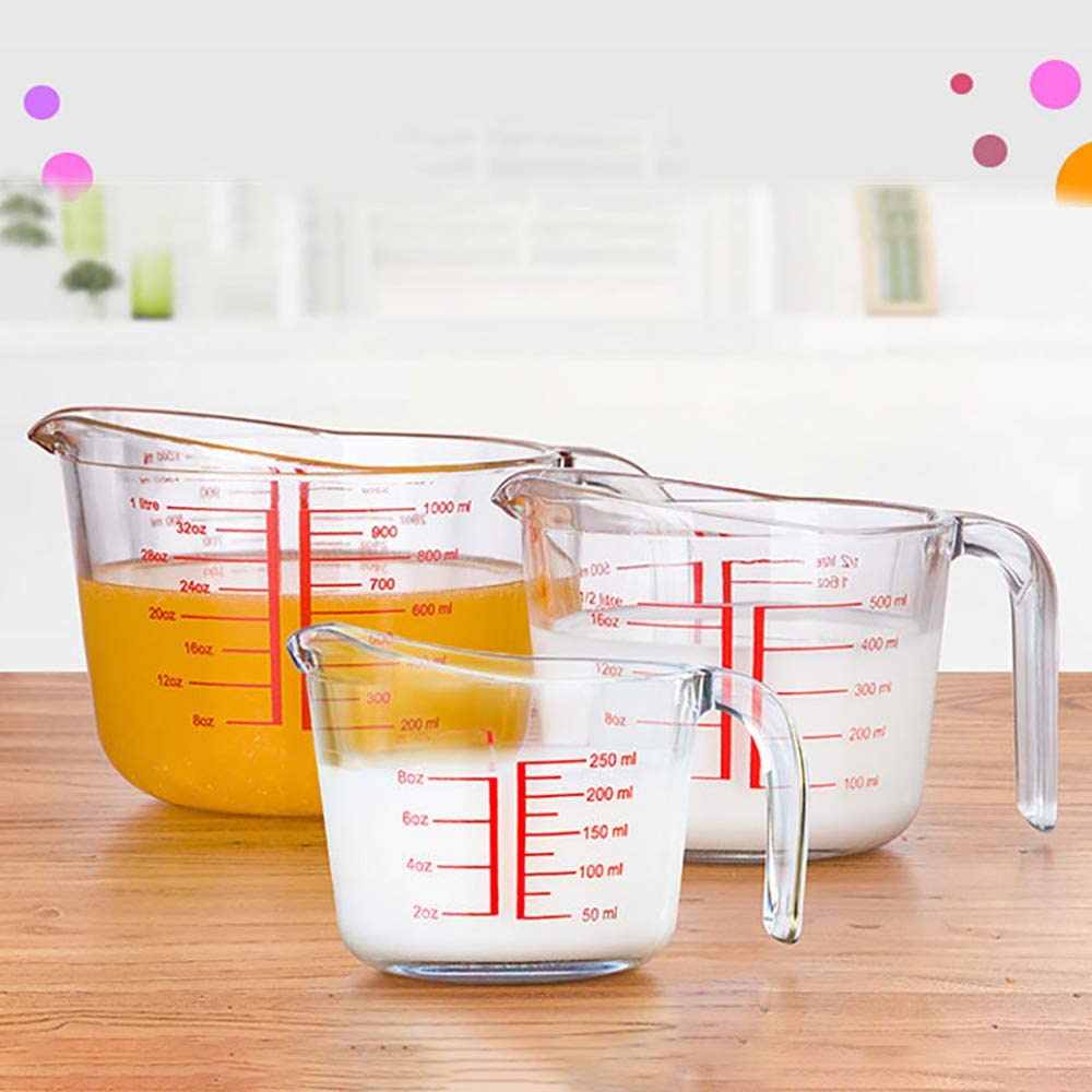 500ml / 1000ml Kitchen High Quality Tempered Glass Measuring Tools Measuring Cup glass Measuring Jug
