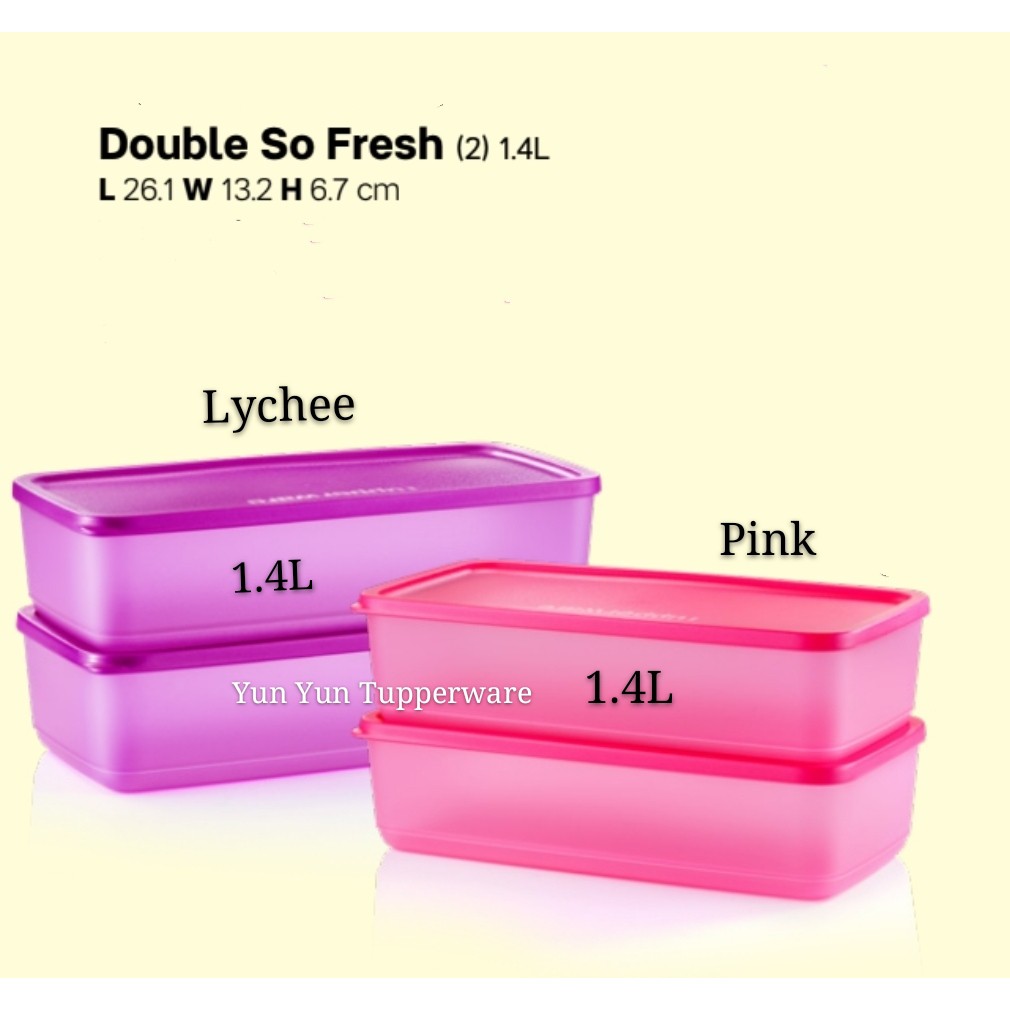 Tupperware Double So Fresh (2) 1.4L