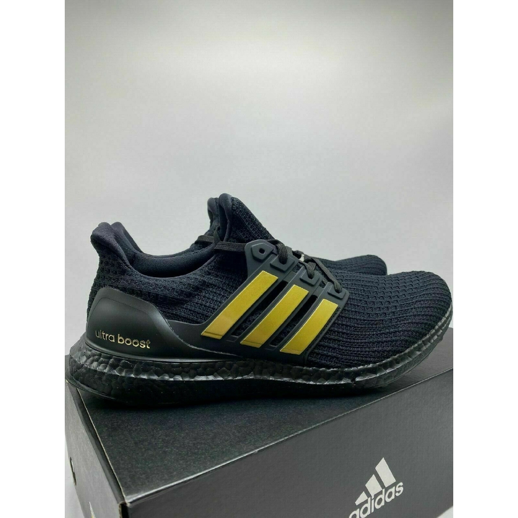 Adidas Ultraboost 4 0 Dna Core Black Gold Metallic Fu7437 Run Shoes Size 10 Shopee Malaysia