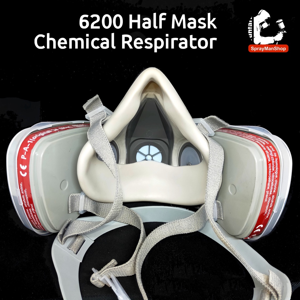 6200 Half Mask respirator for Gas & Chemical Vapour Spray Painting