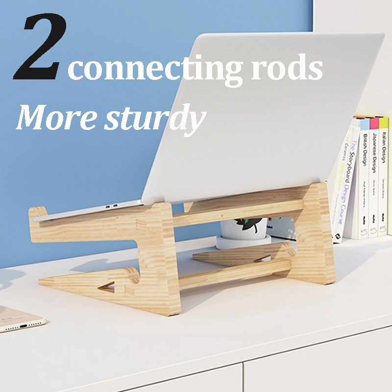 Pine Wood Laptop Rack Support Cooling Raiser Wooden Laptop Lifting ...