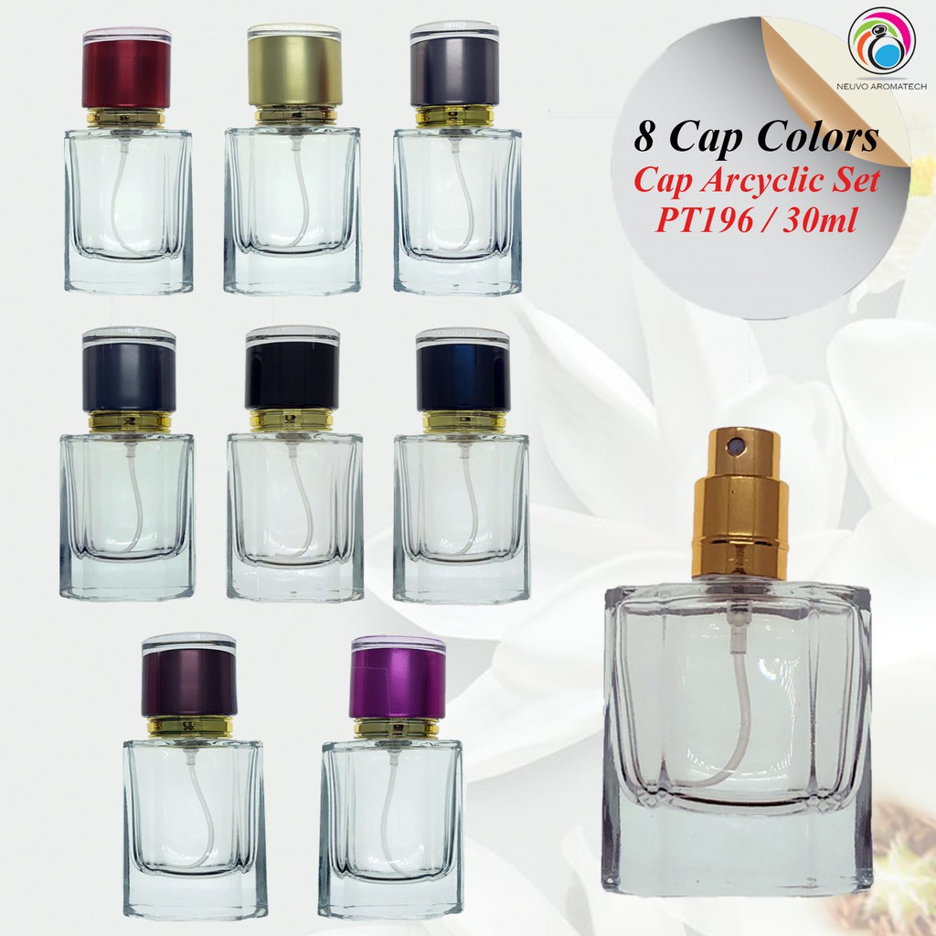  botol minyak wangi  PT196 wiith cap arcylic bulat colour 