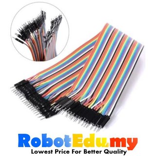 Male to Male (MM) 40pcs Dupont Jumper Wire DIY Experiment Breadboard Rainbow 40p Wires Cable 10cm 20cm 30cm for Arduino