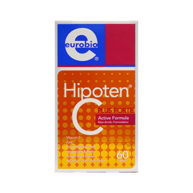 [NEW PACKING] Eurobio Hipoten C Plus Forte (Vitamin C) 1000MG 60's/180's