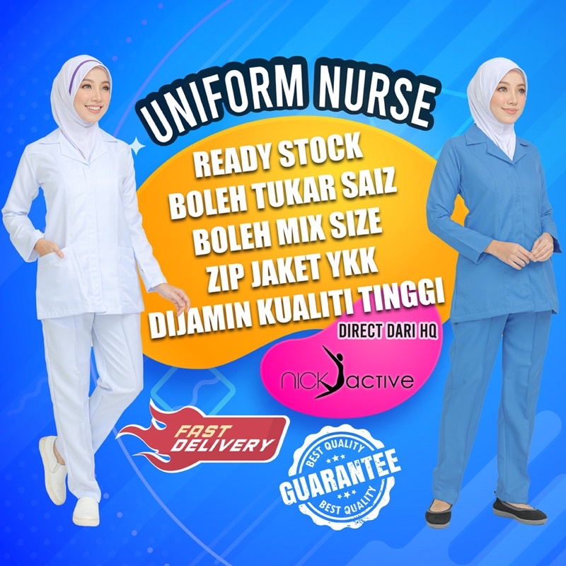 Pakaian Ready Stock Misi Baju Nurse Ppk Jm Sn Sister Shopee