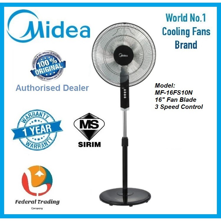 Midea Stand Fan Mf 16fs10n Shopee Malaysia