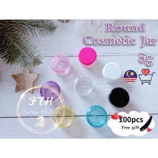 🟡 Malaysia Stock🟡5g Cosmetic Jar Cosmetic Container, Kosmetik Jar 5gram Round Cosmetic Jar