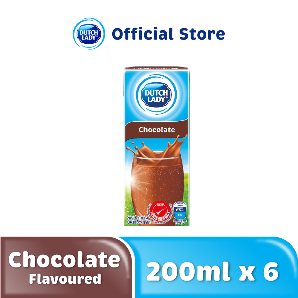 Buy Dutch Lady Uht Milk Chocolate 200ml X 6 Seetracker Malaysia