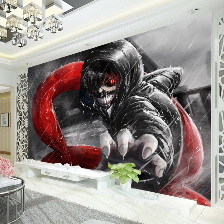 Anime Tokyo Ghoul Wall Murals Ken Kaneki Wallpaper Custom 3D Wallpaper Boys  Bedroom Living room Decor Cosplay Studio Wal | Shopee Malaysia